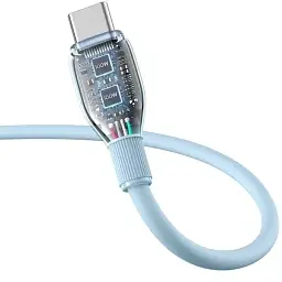 Кабель Baseus Pudding Series Fast Charging Cable USB to Type-C 100W 2m P10355703311-01 Blue - мініатюра 2
