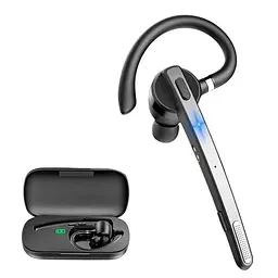 Bluetooth гарнітура New Bee M53 Black з шумоподавленням і зарядним кейсом з тривалим часом роботи - мініатюра 3