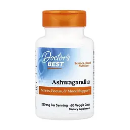 Витаминно-минеральный комплекс Doctor's Best Ашваганда, Ashwagandha, 60 вегетарианские капсулы (DRB00304)
