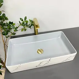 Умивальник VBI Triest grey marmo накладний VBI-012708, Сірий