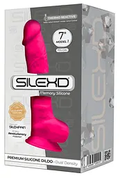 Фалоімітатор Silexd Premium Silicone Dildo Model 1 Size 7 18.8 см рожевий - мініатюра 2