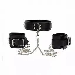 Нашийник з наручниками на ланцюжках Taboom - Heavy Collar and Wrist Cuffs - мініатюра 2