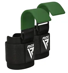 Гаки для тяги на зап'ястя RDX W5 Gym Hook Strap Army Green Plus (WAN-W5AG+)