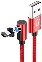USB Кабель Usams Lightning U54 Right-Angle Magnetic 2A 1.0m Червоний