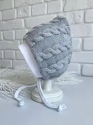 Утеплена шапочка для новонароджених осінь / зима 0-3 місяці (35-38 см) Lari Сірий