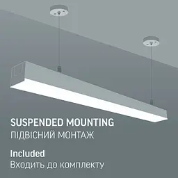 LED світильник Videx BN03 лінійний 30 Вт 0.6 м 5000 K 220 В чорний (VL-BN03-30065B) - мініатюра 16