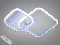 Люстра стельова LED Diasha 2525/2WH LED 3color біла 48Вт 2 модулі пульт
