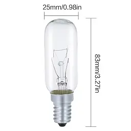 Лампа Comyan 40W Cooker Hood Light Bulb, E14 SES Appliance Lamp 320lm, T25 Tubular Incandescent Bulb 2700K Warm White, Extractor - мініатюра 3