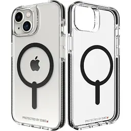 Протиударний чохол Gear4 Piccadilly MagSafe для iPhone 13 / 14 /15 (6.1") Прозорий Black (702010126) - мініатюра 5