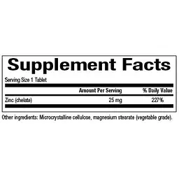 Дієтична добавка Natural Factors Zinc Chelate 25 мг 90 таблеток - мініатюра 2