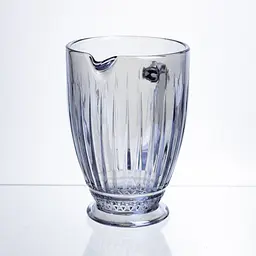 Глек для напоїв Yiwu HP-19-235 з товстого ребристого скла, 1.2 л, блакитний - мініатюра 2