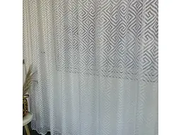 Жакардовий тюль "Геометрія" білий 400х270, тасьма ALBO pbe0052350 - мініатюра 9