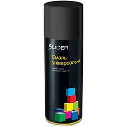 Аерозольна фарба для автомобіля SLIDER 9005 чорна МАТ, 400мл (000001039)