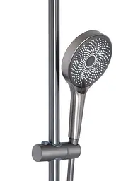 Душова система універсальна Qtap Slavonice Gunmetal Black PVD з виливом QTSLA111GMB45910 - мініатюра 5