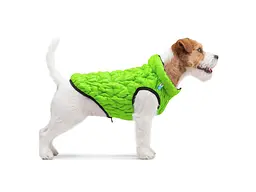 Курточка для тварин Collar AiryVest UNI двостороння M 48 салатово-чорна (2560) - мініатюра 6