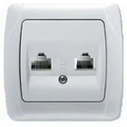 Розетка мережева Brille RJ11 і RJ45 Carmen VI-KO 25.18.0110 (134286)