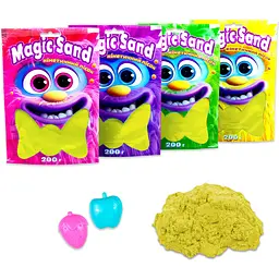 Кінетичний пісок Strateg Magic sand жовтий 200 г (39401-5) - мініатюра 2