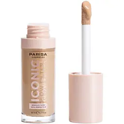 Тональна основа-флюїд Parisa Iconic Glow Filter з ефектом сяйва 20 мл відтінок № 605 Rosy light - мініатюра 2