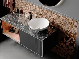 Умивальник Miraggio TOBI (0002699) Miramarble, Глянцевий, Накладний, Білий - мініатюра 7
