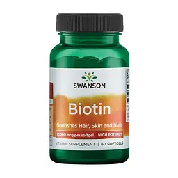 Біотин Biotin High Potency 10000 mcg 60 м'яких капсул
