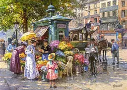 Пазли CherryPazzi Квітковий ринок, 1000 елементів, 50x70 см