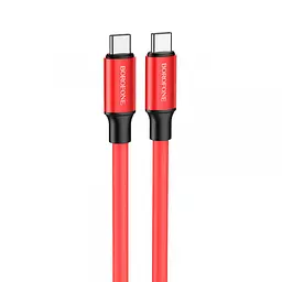 Кабель Borofone BX82 Type-C - Type-C 60 W 1 м червоний - мініатюра 1