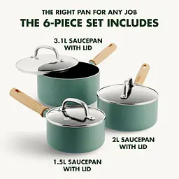 Набір ковшів GreenPan Mayflower з кришками 3 предмети (CC001595-001) - мініатюра 2
