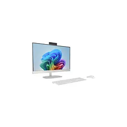 Комп'ютер персональний моноблок HP (Hewlett-Packard) All-in-One 27 FHD IPS AG, AMD R7-350 AI, 32GB, F2TB, UMA, WiFi, кл+м, Win11, білий - мініатюра 3