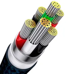 Кабель Baseus Flash Series Ⅱ 3-in-1 Cable USB to MicroUSB+Lightning+Type-C 66W 1.2m CASS040003 Blue - мініатюра 5