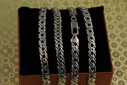 Ланцюг Xuping Jewelry ромб з огранюванням 50 см 6 мм сріблястий - мініатюра 2