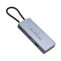 Порт-реплікатор мультиадаптер Hoco HB50 Wow 5-in-1 multi-function converter (HDTV+PD+Usb 3.0x3) - мініатюра 2