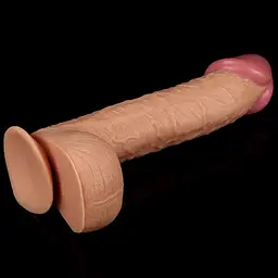 Великий фалоімітатор LoveToy Legendary King Sized Realistic 28 см тілесний - мініатюра 6