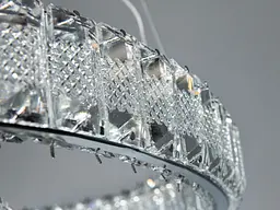 Люстра кришталева підвісна LED Diasha D8879/500CH, хром, Ø52 см, 92 W, пульт - мініатюра 5