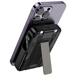 Портативний ЗП Power Bank Hoco Q48 Core PD20W з БЗП+iWatch 10000 mAh Black - мініатюра 3