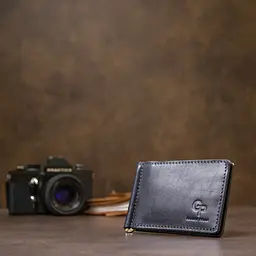 Чоловічий шкіряний зажим для грошей GRANDE PELLE 12х8х0,7 см acs0018632 - мініатюра 5