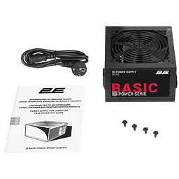 2E Блок живлення Basic Power (600W), 80%, 120мм, 1xMB 24pin(20+4), 1xCPU 8pin(4+4), 3xMolex, 4xSATA, 2xPCIe 8pin(6+2) - мініатюра 6
