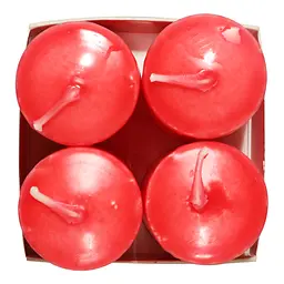 Свічка Pragnis, 3,6х6 см, 4 шт, червона (P366-4-125) - мініатюра 2