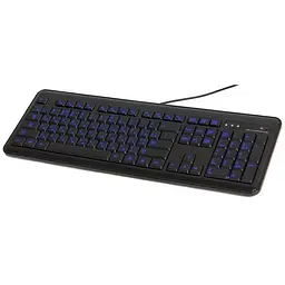Клавіатура дротова HQ-Tech KB-307F USB з підсвічуванням символів синім - мініатюра 2