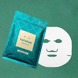 Маска для обличчя Lululun Precious Balance Green Face Mask Антивікова Відновлююча 7 шт. (4582305068870) - мініатюра 2