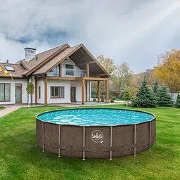 Басейн каркасний 4.88х1.22 м без фільтру, AZURO SWING Wicker dark (Double Rattan) 3EXB0600