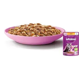 Вологий корм для кішок Whiskas Kitten Курка в желе 85 г (5900951302152) - мініатюра 3
