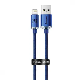 Кабель Baseus Crystal Shine Series Lightning 2.4A (2m) blue (CAJY000103)
