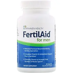Набір: репродуктивне здоров'я чоловіків Fairhaven Health FertilAid for men 90 капсул + репродуктивне здоров'я жінок Fairhaven Health FertileCM 90 капсул - мініатюра 2