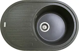Кухонна мийка Adamant ELLIPSIS сіра 765x495x200 мм, з крилом 76,5 см