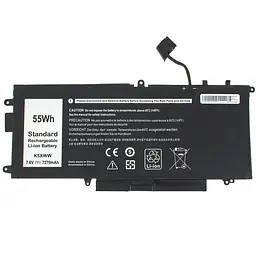 Акумулятор Dell K5XWW (Latitude 5285, 5289, L3180, 7390 2-in-1) 7.6V 7270 mAh 55Wh Black - мініатюра 3