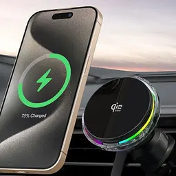 Автомобільний тримач з Бездротовим ЗП Proove Light Crystal Qi2.2 25W - мініатюра 8