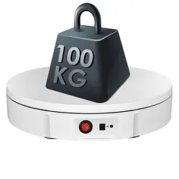 Поворотний стіл для предметної фотозйомки предметів до 100 кг Nectronix 30B, діаметром 30 см, білий (101218) - мініатюра 2