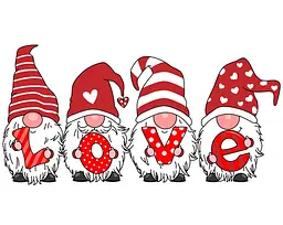 Набір для творчості алмазна картина Gnomes with Love Lettering Strateg SK86016, 40x50 см