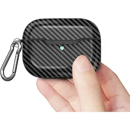 Силіконовий чохол Primo Carbon Fiber для AirPods 3 (MME73) Black - мініатюра 4