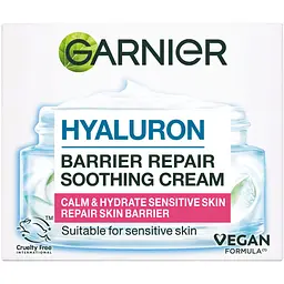 Зволожувальний заспокійливий крем Garnier Skin Naturals з гіалуроновою кислотою для відновлення захисного бар'єра чутливої шкіри обличчя 50 мл (C6394900) - мініатюра 2